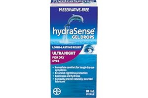 hydraSense Ultra Night Gel Eye Drops - Preservative Free Eye Drops For Dry Eyes, Immediate Comfort And Dry Eye Relief, Extend