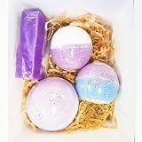 HomeZone 5PC Luxury Scented Bath Bomb Gift Box Pink Fizzer SPA Organic Vegan view 2