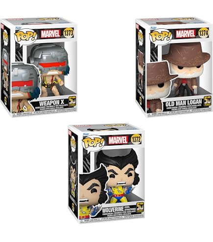 Amazon.com: Funko Pop! Marvel 50th Anniversary Wolverine Bundle (3