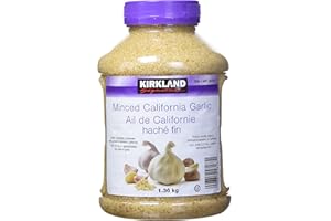 KIRKLAND SIGNATURE Minced California Garlic, 1.36 kg (Pack of 1)