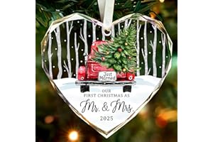 THDZS Wedding Gifts,First Christmas Married Ornament 2025, Mr and Mrs Gifts,Bridal Shower Gift Just Married Ornament Gift for Newlywed Couple Bride,Wedding Ideas for Newly Couple