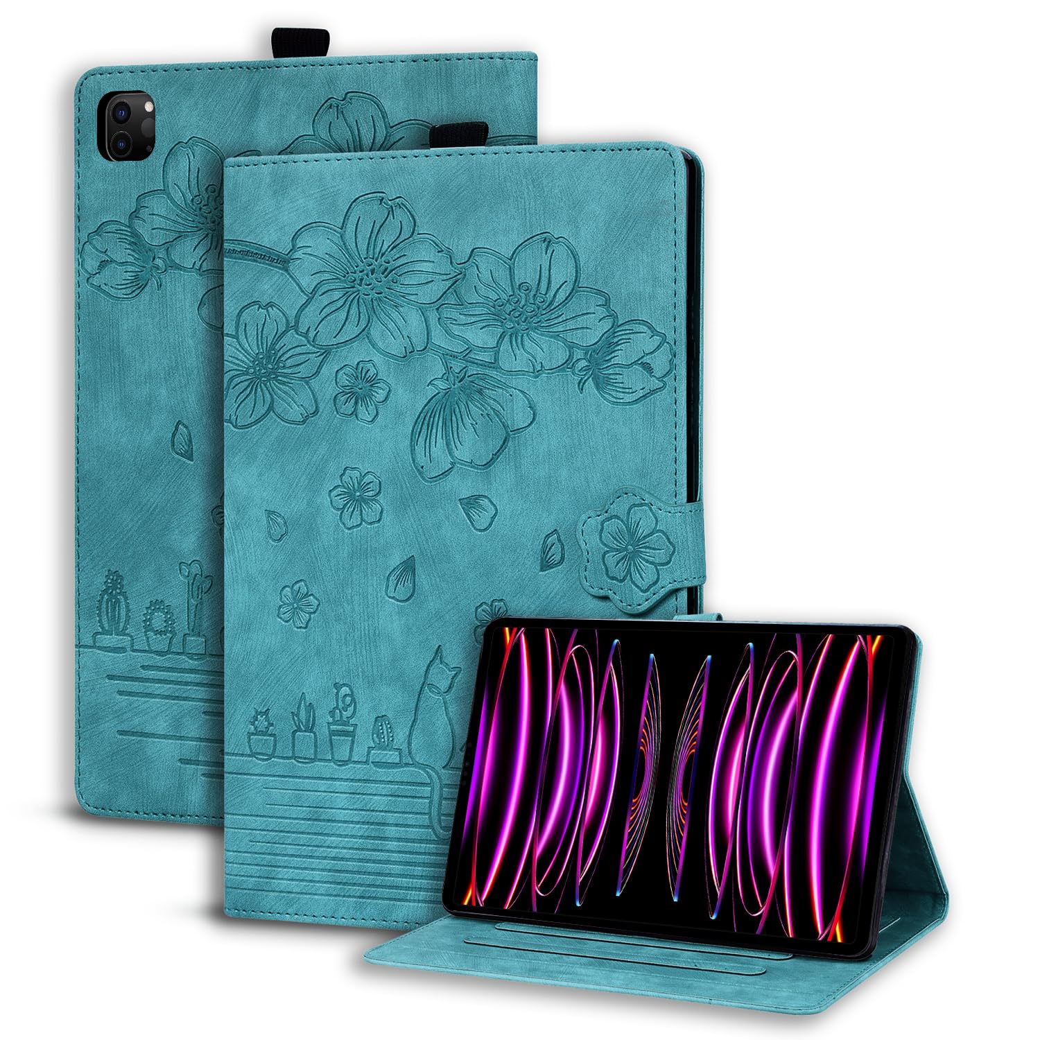 Succtopy Case iPad Pro 11 inch (2022/2021/2020,4th/3rd/2nd Generation) Folio Flip PU Leather Cover with Pen Holder Protective Tablet Case with Stand Function iPad Pro 11 2022/2021/2020 - Light Green