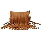 Solene Fringe Crossbody Shoulder Bag with Strap, Tassel Messenger bag, Country Style Western Fringe Purse for Women