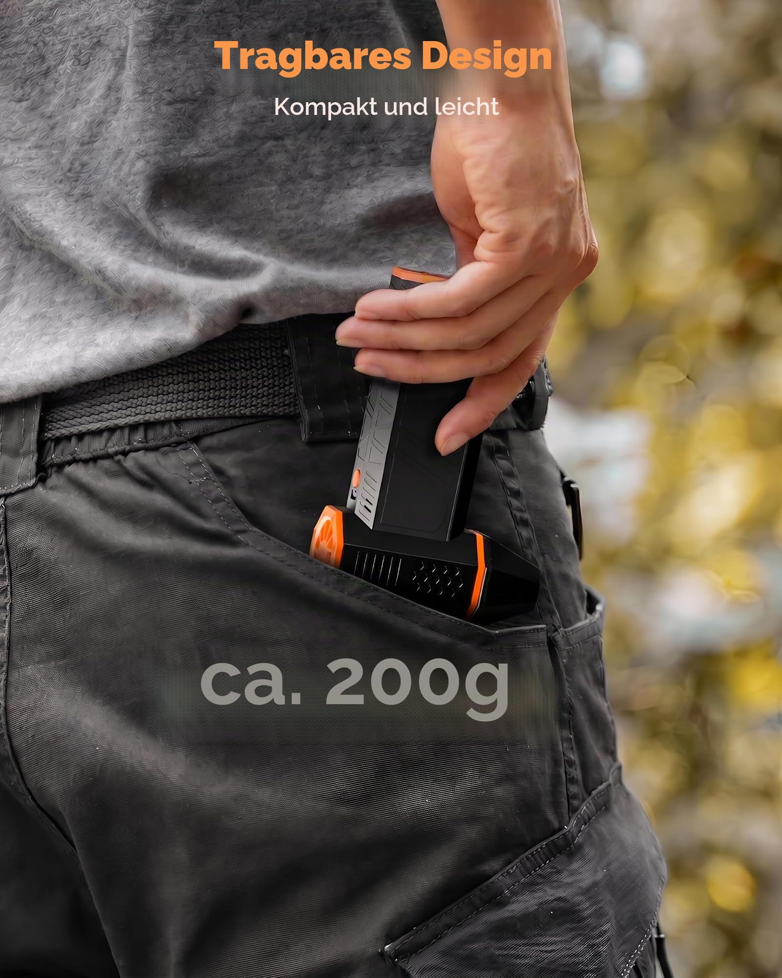 WOLFBOX MegaFlow 50 Electric Air Duster-110000RPM Super Power Cordless Air Duster, 3-Gang einstellbare Mini-Gebläse mit Akku, Staubbläser für Computer, Tastatur, Haus, Outdoor und Auto 7