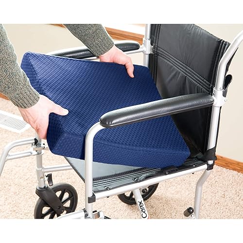 Carex Memory Foam Seat Cushion Office Chair Cushion and Wheelchair  Cushion Comfortable Chair Pad, 18
