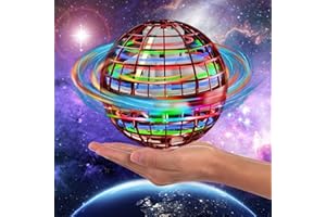Taikcsut 2025 Upgraded Flying Orb Ball Toy, Hover Boomerang Ball Spinner Mini Drone - Magic Floating Galactic Fly Spinning Orb, for Boys Girls and Kids (Red)