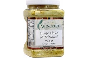 WINCREST BULK FOODS Large Nutritional Yeast Flakes - 1.5 Lb Economy Size Tub