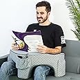 KEYGO Reading Pillow for Gaming, Large Lap Desk Pillow for Adult, Arm Rest Pillow, Memory Foam Bed Rest Pillow, Work Pillow, Laptop Pillow for Reading, Working (Memory Foam Reading Pillow)