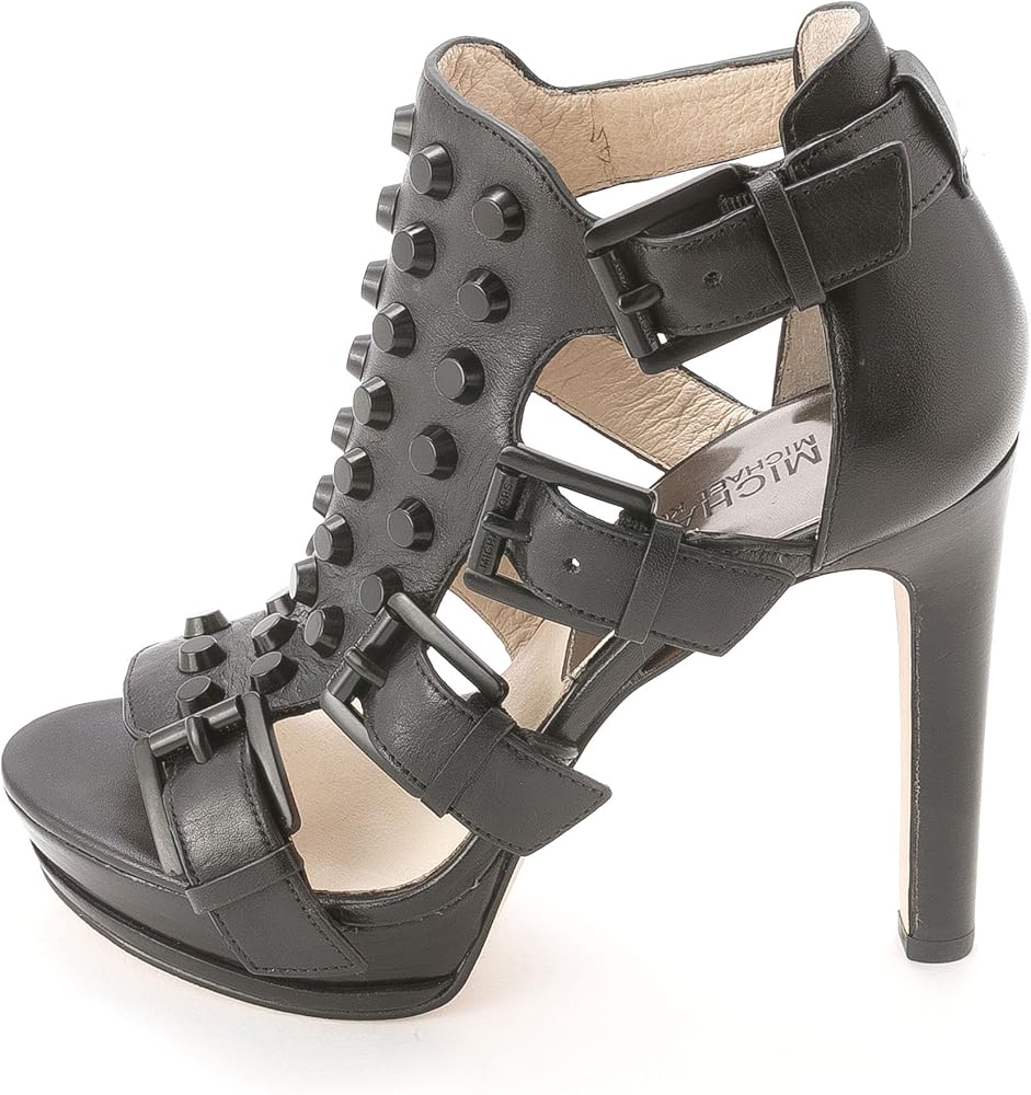 black platform sandals with studs