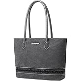 Montana West Woven Tote Bags for Women Purses and Handbags with Back Zipper Pocket
