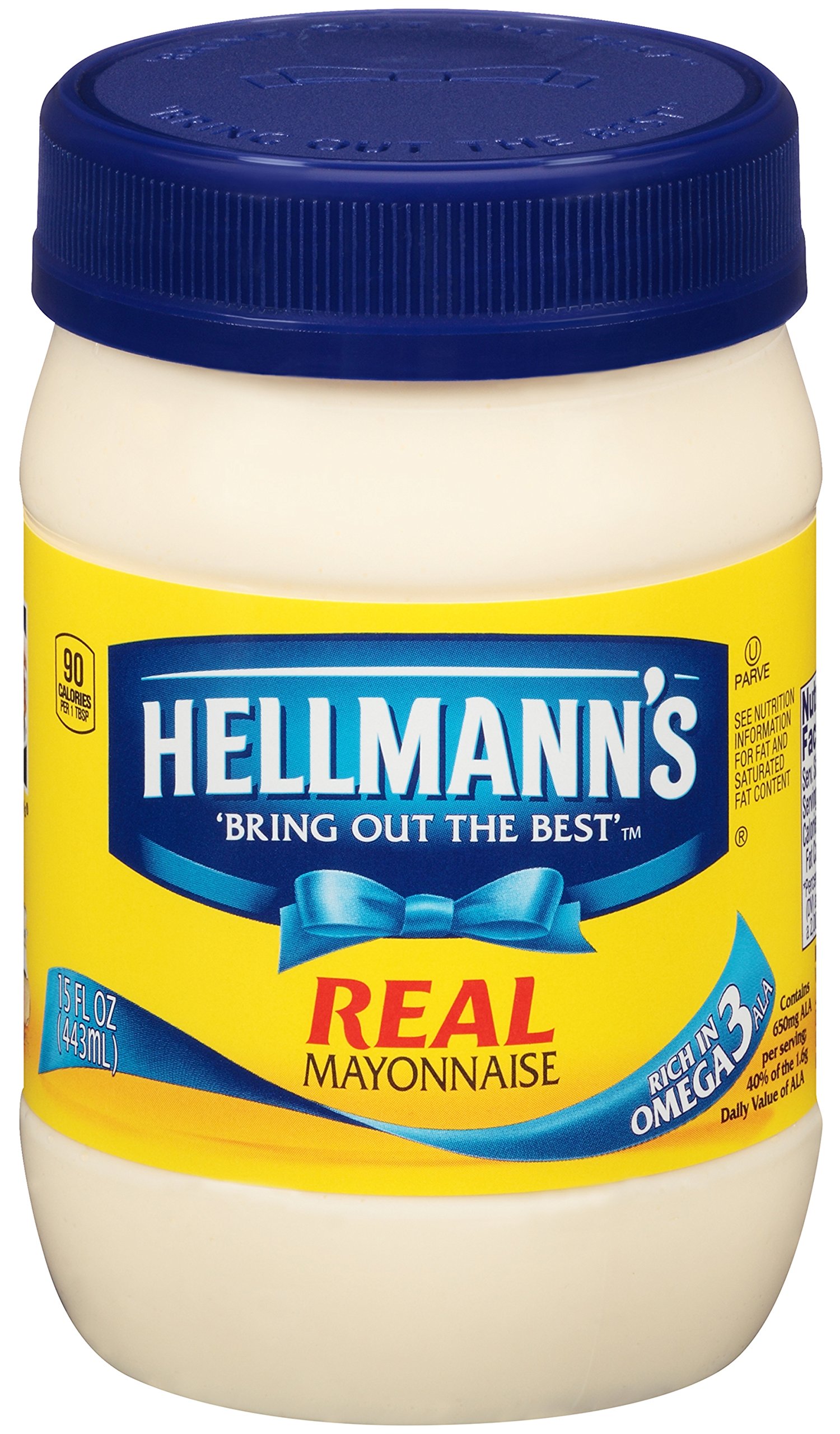 Hellmann’s Mayonnaise, Made With Cage Free Eggs, 15 Fluid Ounces (Pack Of 12)