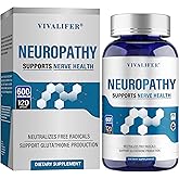 Nerve Savior for Neuropathy, 120 Capsules with 600mg Alpha Lipoic Acid, Benfotiamine & B12, for Discomfort in Feet, Hands, Legs, Back & Neck