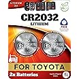 Key Fob Battery Replacement Kit for Toyota - CR2032 3V Lithium Batteries (2-Pack) - OEM-Quality for RAV4, Highlander, Camry, Corolla, Prius & More - Easy Install with Pry Tool
