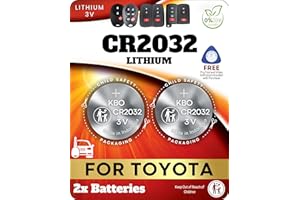 KEY BATTERY OUTLET Toyota Key Fob Battery Replacement Kit - CR2032 3V Lithium Batteries (2-Pack) - OEM-Quality for RAV4, Highlander, Camry, Corolla, Prius. Packaging may vary - Easy Install with Pry Tool