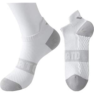Athletic Running Ankle Socks, Low Cut Cotton Socks for Men Women 6 pairs | Lightweight, Breathable mesh ventilation, Non Slip