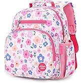 mibasies Toddler Backpack for Girls 2-4: Preschool Kindergarten Backpack - Cute Kids Backpacks for Girls - Floral Pink