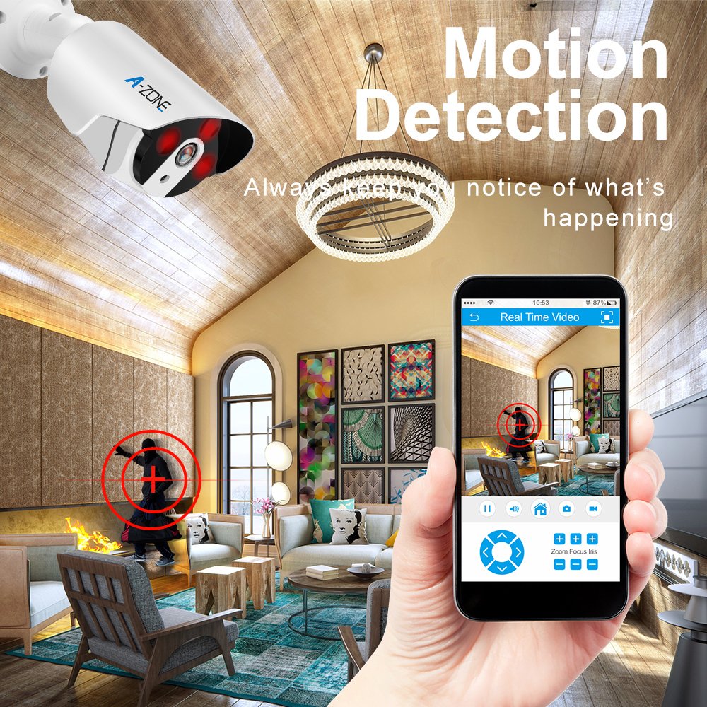 AZONE Security Camera System 4 Channel 1080P Surveillance DVR Included 1TB HDD eBay