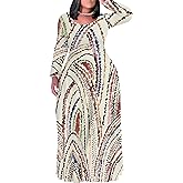Plus Size Maxi Long Dress Sexy Outfits for Women Printed Loose Cute Dress
