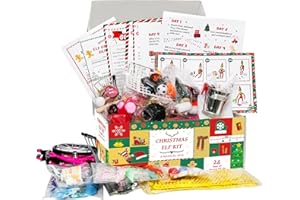 DYNAVOLTRA Elf Kit 24 Days of Christmas 2025 – Countdown Adventure Box with Daily Scenes, Props & Accessories for Christmas Holiday Tradition Starter Kit (Elf Not Included)