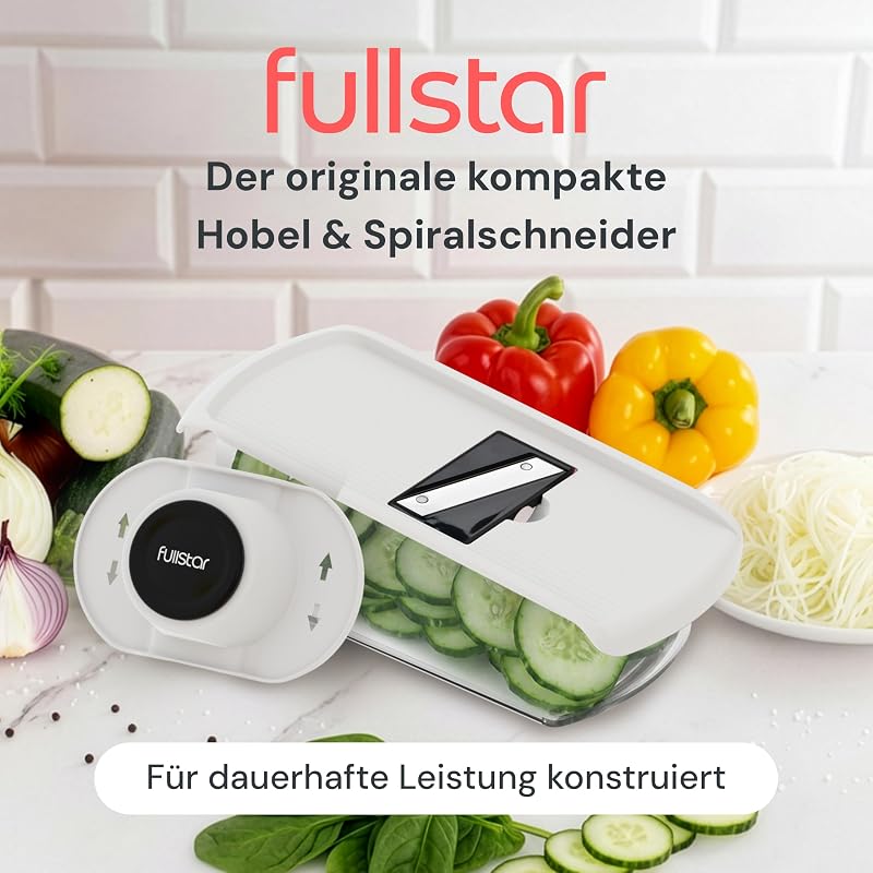 Pro - 6-in-1 Mandoline Gemüsehobel, Julienneschneider und Reibe