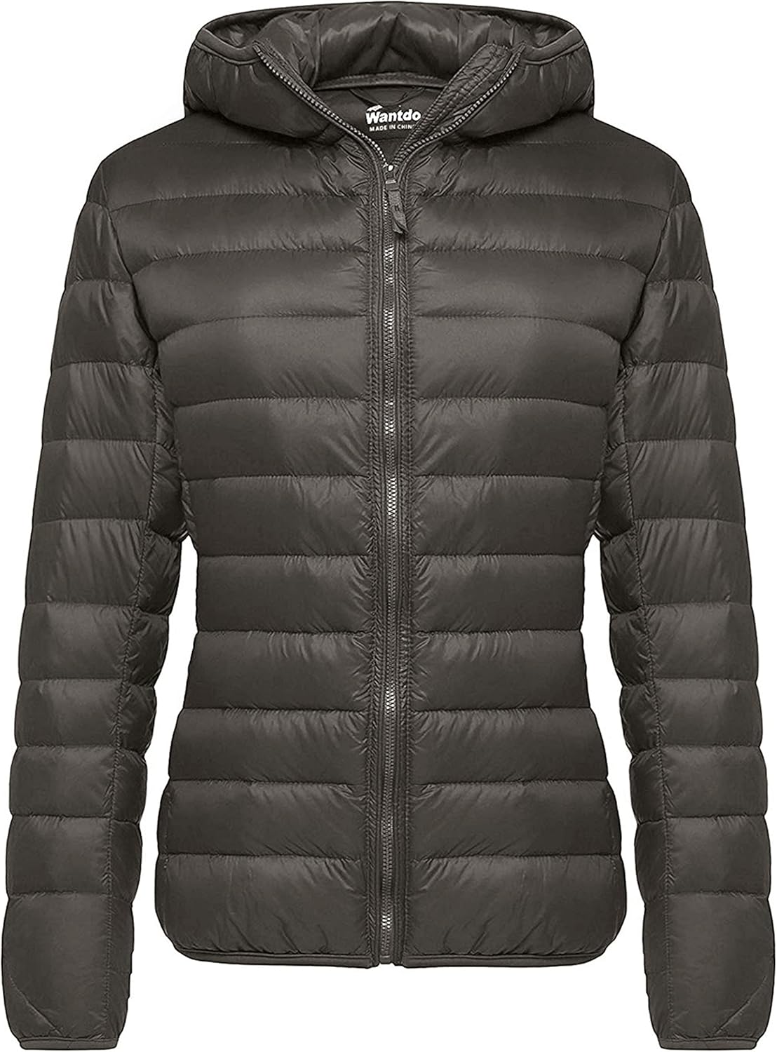 Wantdo Women's Hooded Packable Ultra Light Weight Short Down Jacket: Clothing
