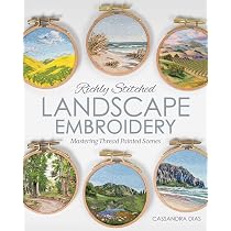 Richly Stitched Landscape Embroidery: Mastering Thread Painted