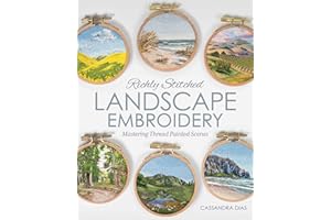 Richly Stitched Landscape Embroidery: Mastering Thread Painted Scenes