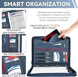 Leathario A4 Portfolio Folder 4-Ring Binder Notepad 10 Protectors Vegan Leather view 5