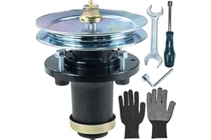 NICHEFLAG 539131898 Spindle Assembly Pre-Greased with 539113300 Pulley Replaces Husqvarna 539131898 Mandrel Assembly 539131898 for Husqvarna MZ61 MZT61 MZ6128 M-ZT61 MZ 6128 ZT CZT 61 Tractors