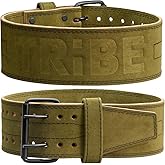 5MM PREMIUM Weight Lifting Belt - 100% Genuine LEATHER - COMFORTABLE Squat & Deadlift Belt for Strength Training - Gym Belt for Men & Women