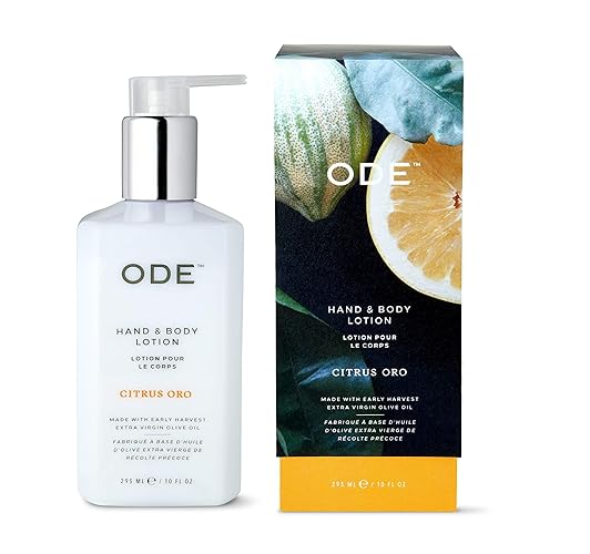 ODE Natural Beauty Hand and Body Lotion 10oz CITRUS ORO