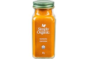 Simply Organic Ground Turmeric Root, Certified Organic - 67g Glass Bottle - Curcuma longa L.