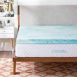 Linenspa 3 Inch Mattress Topper Full - Gel Swirl Memory Foam Full Mattress Topper – CertiPUR-US Certified - Full Foam Pad
