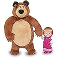 Masha and The BeaR Jada Toys, Masha Plush Set with Bear and Doll Toys for Kids, Ages 3+, Nylon, 109301072, 9.8 inches