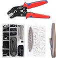 Dupont Ratchet Crimping Tool Kit,Zhushan SN-02BM Crimper Plier with 1550PCS 2.54mm Dupont Connectors and 460PCS 2.54mm JST-XH