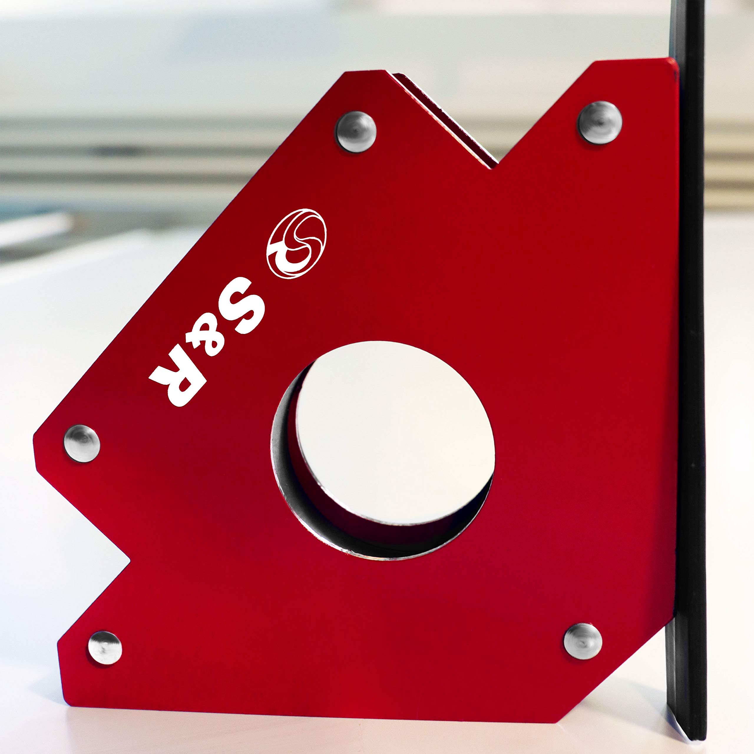 S&R welding magnet 125 mm Mounting angle in arrow shape with angles 45°, 90°, 135°, holds 34 pounds on each side (125 mm) Welding accessories, magnet for fixing