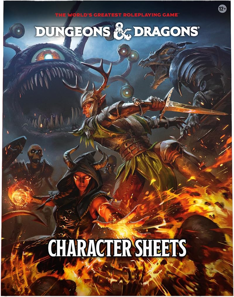 Dungeons & Dragons 2024 Character Sheets Folder 50 Double-Sided Sheets