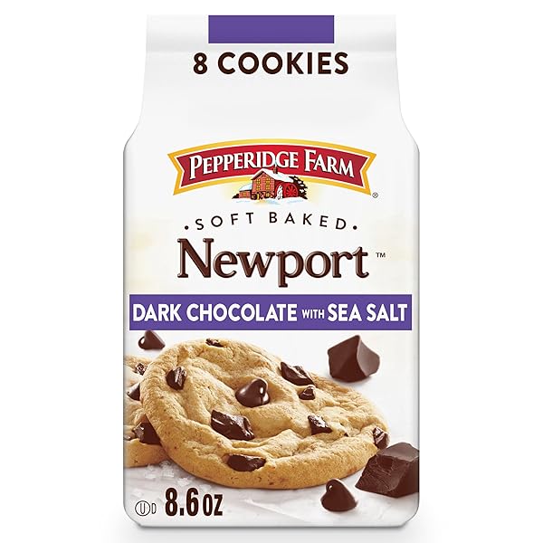 PEPPERIDGE FARM SOFT BAKED NEWPORT DARK CHOCOLATE COOKIES...