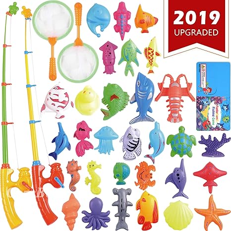CozyBomB Angeln Spielzeug, Badespielzeug, Magnetisches Angeln Spielzeug vov wasserdichtes schwebendes Spielzeug in der Badewa