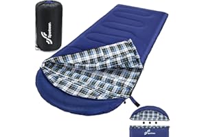 Sleeping Bag, Sportneer 33.5" Wide Flannel Sleeping Bags for Adults 3-4 Season Sleeping Bag XL Cool Cold Weather Sleeping Bag