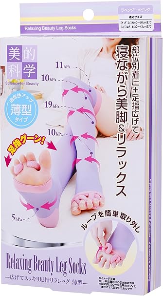 Amazon 広げてスッキリ足指リラレッグ 薄型 サンファミリー 着圧ソックス