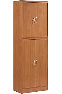 Amazon Com Hodedah Long Standing Kitchen Cabinet With Top