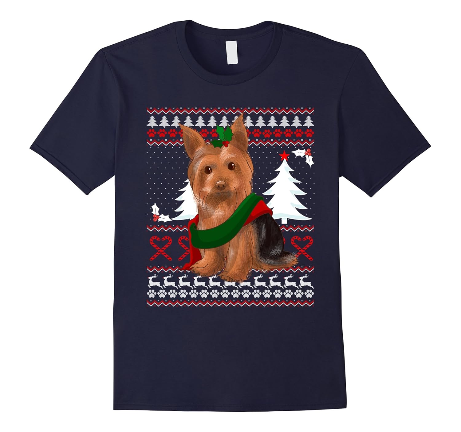 Yorkshire Terrier Christmas Shirt Funny-tovacu