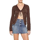Forever 21 Womens Fuzzy Knit Cardigan Sweater