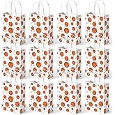 VGOODALL 24 Pack Gift Bags, 5.5" x 2.8" x 8" Basketball Party Favor Bags with Handles for Sports Themed Party Girls Boys Birthday Decoration