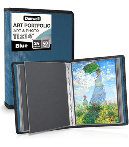 Dunwell 11x14 Art Portfolio Binder with Mounting Paper (Black