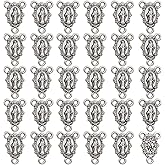 diyalo 3-Hole St Benedict/Miraculous Medal/Our Lady of Guadalupe/Virgin Mary/Christ Jesus Rosary Centerpiece Connector for DIY Prayer Chaplet Necklace Jewelry Making Part