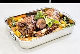 KitchenCraft Roasting Tin with Rack Stainless Steel 43 x 31 cm 5.5L view 9