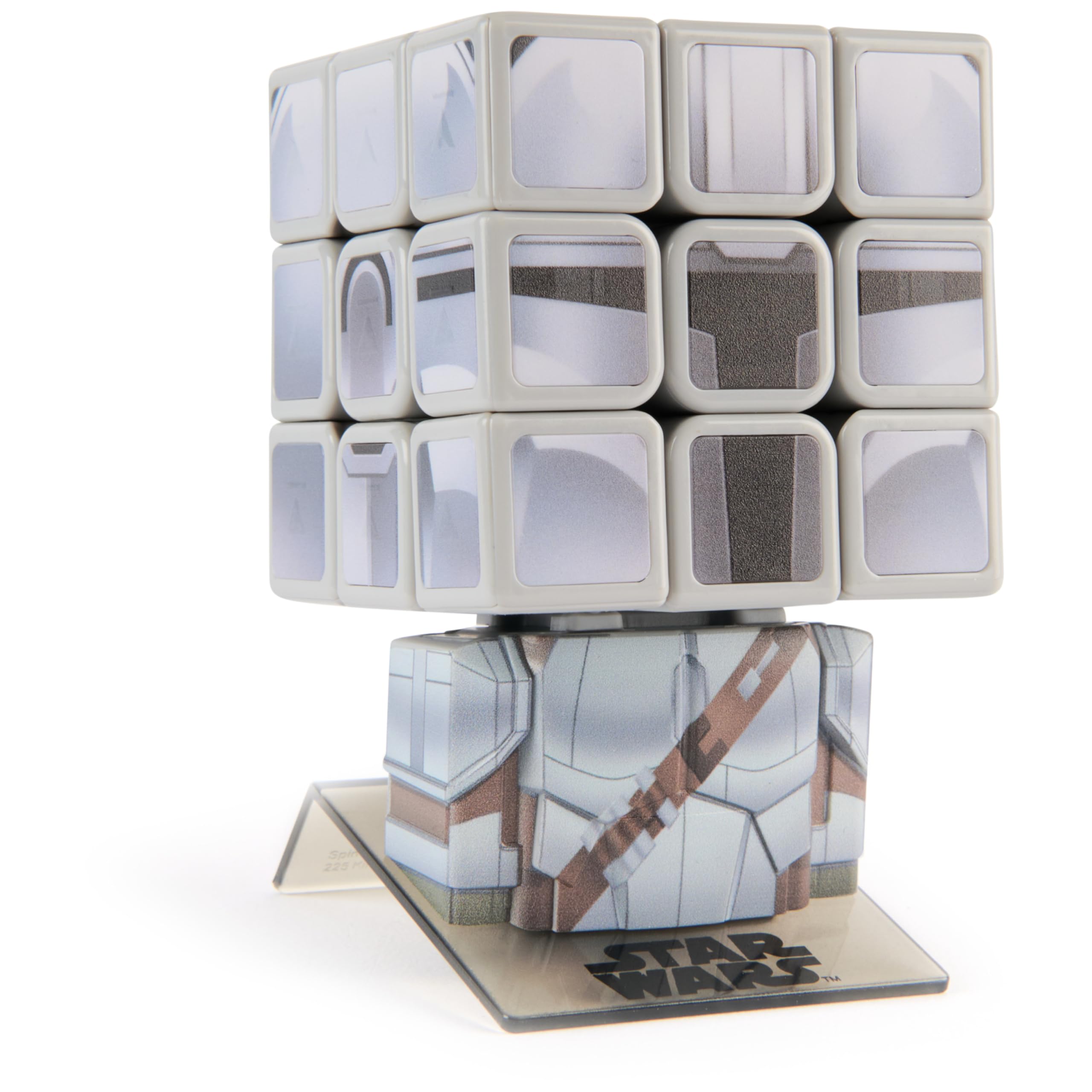 Photo 1 of Rubik’s Cube, Star Wars Mandalorian Cuber with Display, The Mandalorian Problem-Solving Brain Teaser, Classic Color-Matching Puzzle, Fidget Toy for Kids, Collectible Star Wars Toy, for Ages 8 & Up