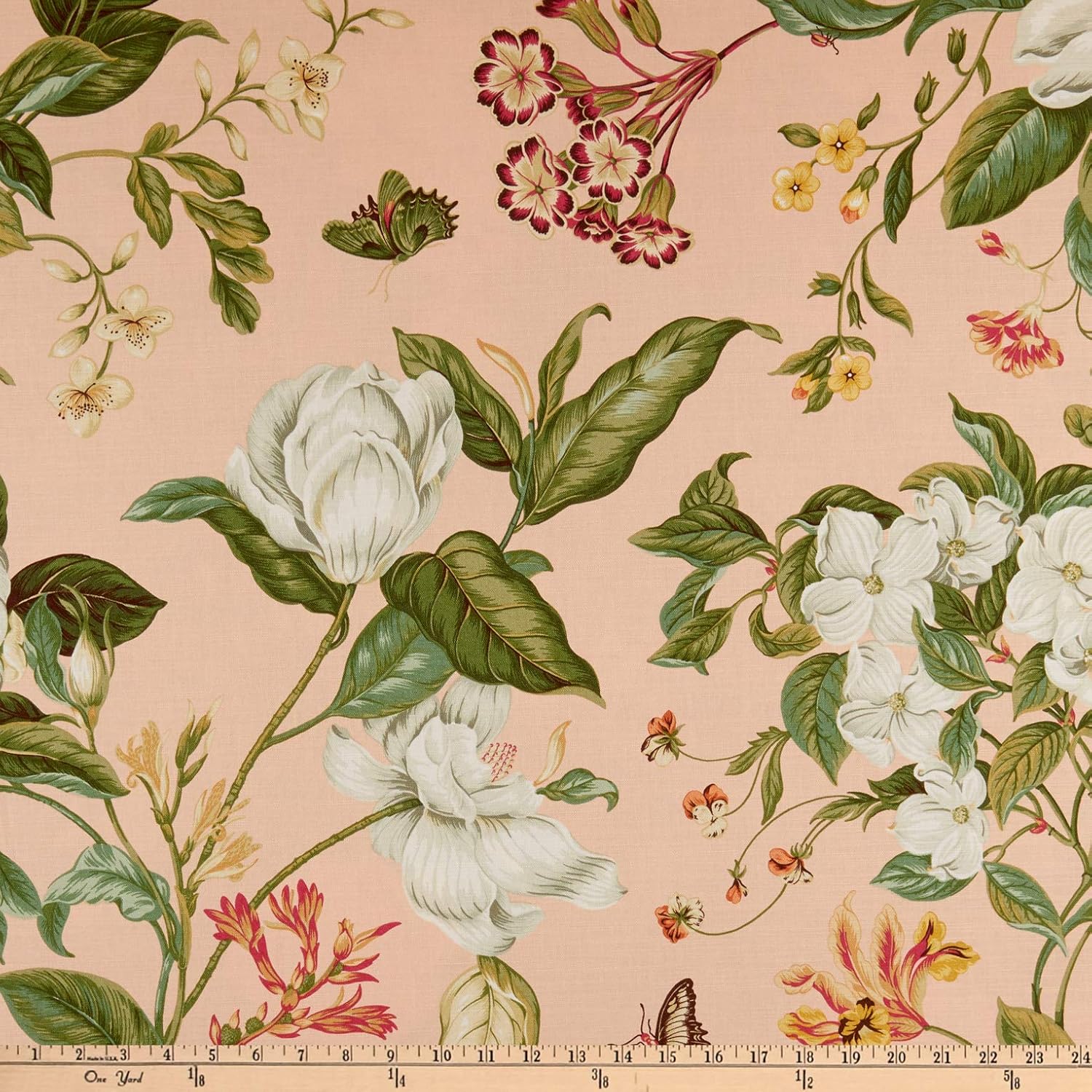 Williamsburg Garden Images Petal Fabric by the Yard